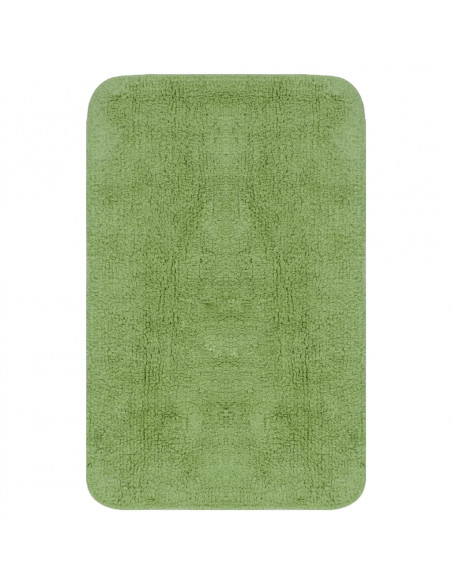 Set Tappetini per Bagno 2 pz in Tessuto Verde