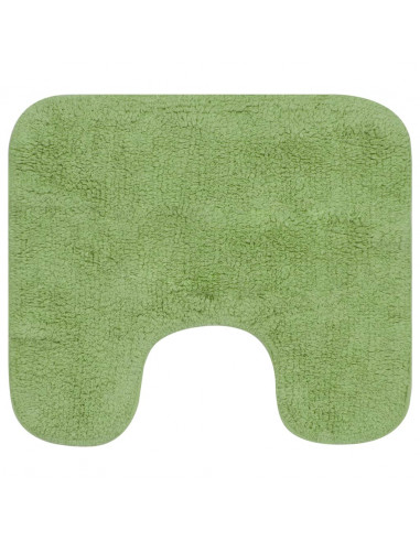 Set Tappetini per Bagno 2 pz in Tessuto Verde