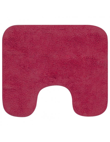 Set Tappetini per Bagno 2 pz in Tessuto Fucsia