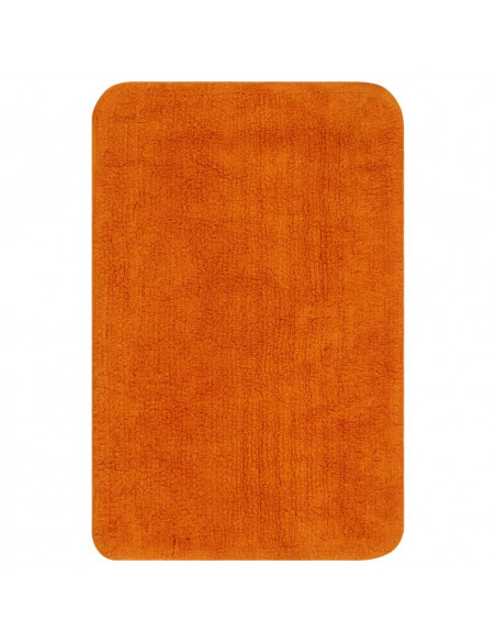 Set Tappetini per Bagno 2 pz in Tessuto Arancione