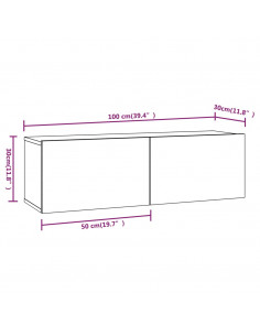 Set Mobili Porta TV 8pz Rovere Sonoma in Legno Multistrato