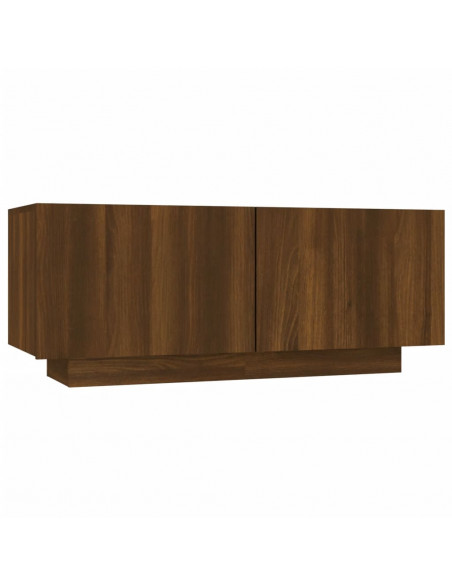 Set Mobili TV 2pz con Luci LED Rovere Marrone Legno Multistrato