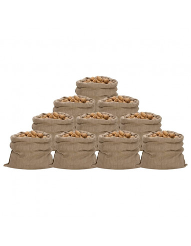 Sacchi di Iuta 10pz 100x110 cm 100% Iuta 340 gsm