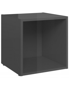 Set Mobili TV 8 pz Grigio Lucido in Truciolato 2