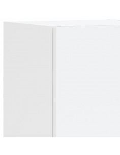 Set Mobili TV a Muro 7 pz con Luci LED Bianco 2