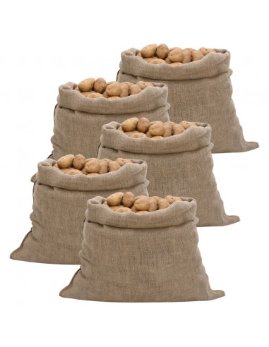 Sacchi di Iuta 5pz 100x110 cm 100% Iuta 220 gsm