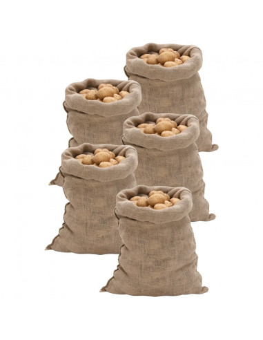 Sacchi di Iuta 5pz 60x105 cm 100% Iuta 220 gsm