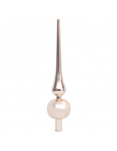 Set Natale con 60 Palline Punta e 150 Luci LED Oro Rosa