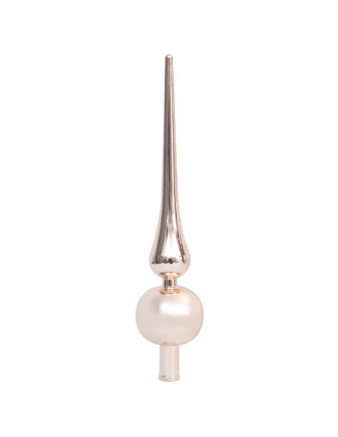 Set Natale con 60 Palline Punta e 150 Luci LED Oro Rosa