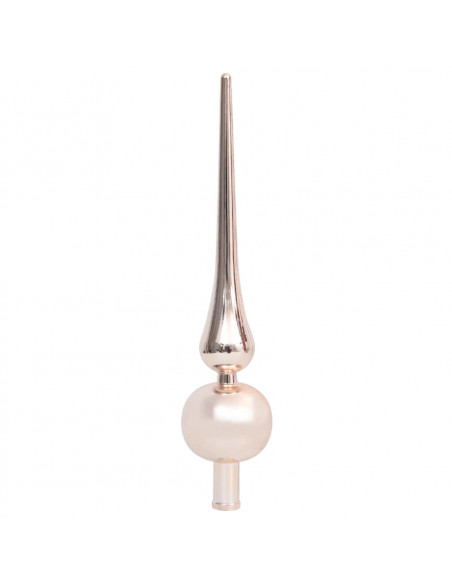 Set Natale con 60 Palline Punta e 150 Luci LED Oro Rosa