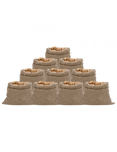 Sacchi di Iuta 10pz 100x110 cm 100% Iuta 220 gsm