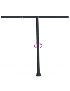 Set Pali per Tenda da Sole Antracite 300x245 cm Ferro