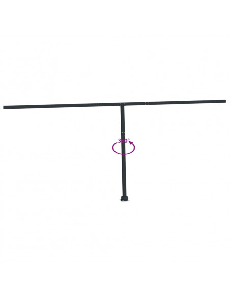Set Pali per Tenda da Sole Antracite 600x245 cm Ferro
