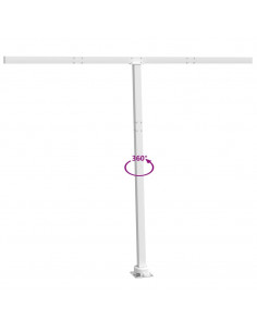 Set Pali per Tenda da Sole Bianco 300x245 cm Ferro