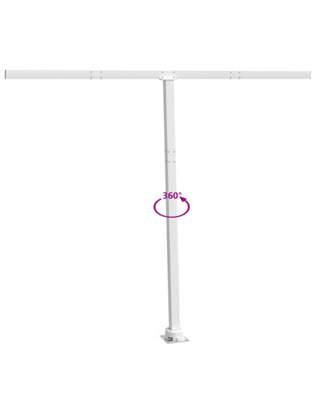 Set Pali per Tenda da Sole Bianco 300x245 cm Ferro