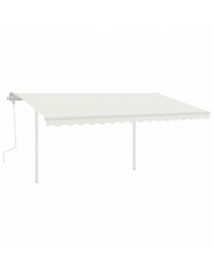 Set Pali per Tenda da Sole Bianco 450x245 cm Ferro
