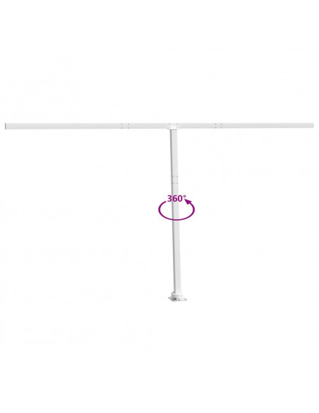 Set Pali per Tenda da Sole Bianco 450x245 cm Ferro