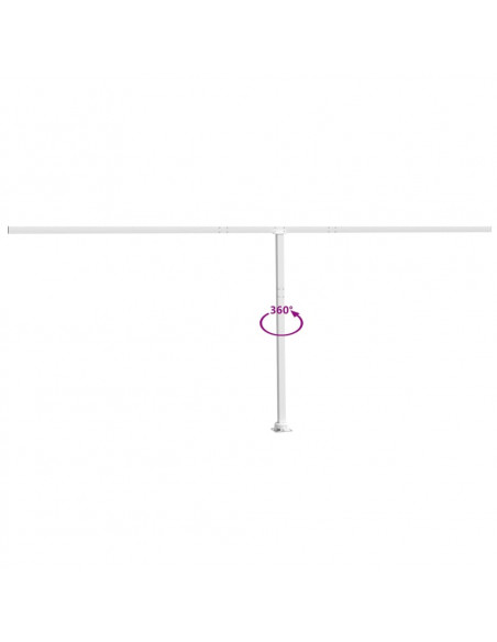 Set Pali per Tenda da Sole Bianco 600x245 cm Ferro