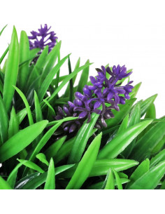 Set Palle di Bosso Artificiale 2 pz con Lavanda 30 cm