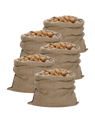 Sacchi di Iuta 5pz 100x110 cm 100% Iuta 340 gsm