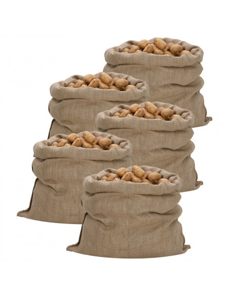 Sacchi di Iuta 5pz 100x110 cm 100% Iuta 340 gsm