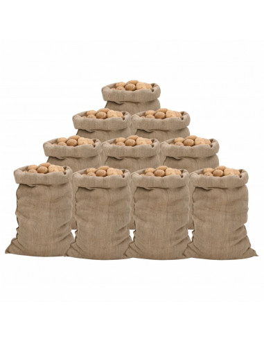 Sacchi di Iuta 10pz 60x105 cm 100% Iuta 340 gsm