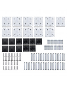 Set Pannelli di Recinzione in WPC 1737x186 cm Nero