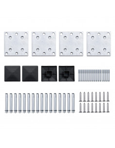 Set Pannelli di Recinzione in WPC 526x186 cm Nero