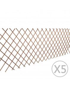 Recinzione a Traliccio in Salice 5 pz 180x90 cm 2