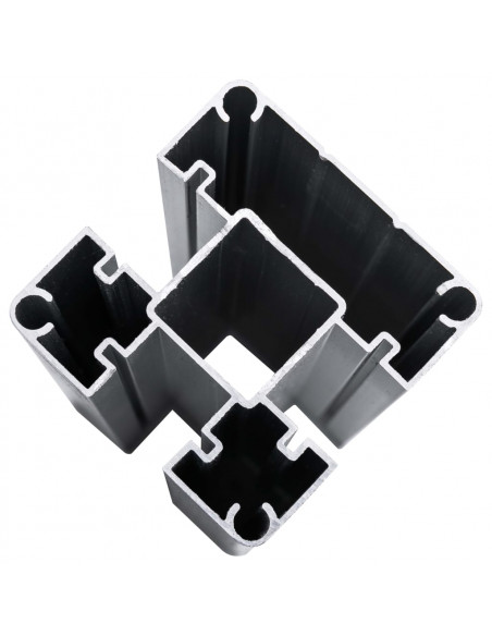 Set Pannelli di Recinzione in WPC 872x186 cm Nero