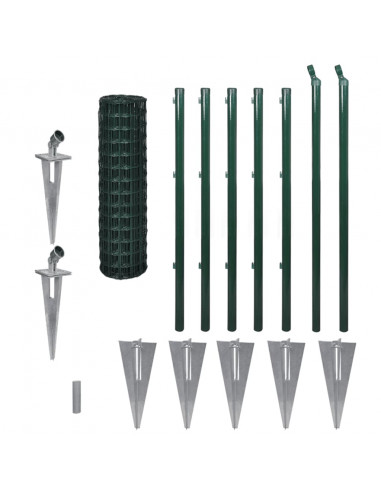 Recinzione Europea in Acciaio 10 x 1,0 m Verde