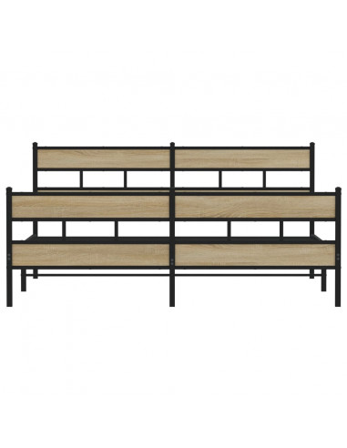 Giroletto senza Materaso in Metallo Rovere Sonoma 193x203 cm