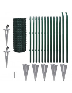 Recinzione Europea in Acciaio 25 x 1,0 m Verde 2