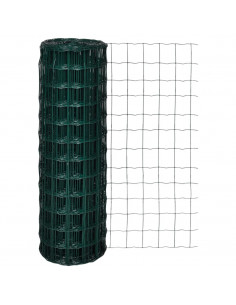 Recinzione Europea in Acciaio 25 x 1,2 m Verde 2