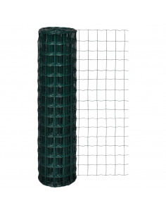 Recinzione Europea in Acciaio 25 x 1,5 m Verde 2
