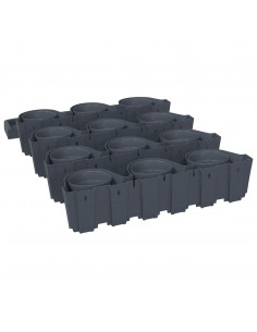 Set per Piante Giardino Verticale 12 pz Antracite Polipropilene