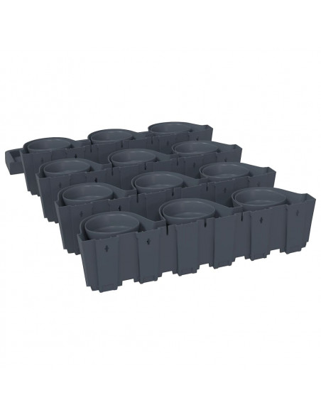 Set per Piante Giardino Verticale 12 pz Antracite Polipropilene