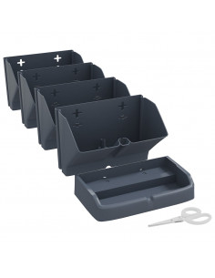 Set per Piante Giardino Verticale 4 pz Antracite Polipropilene 2