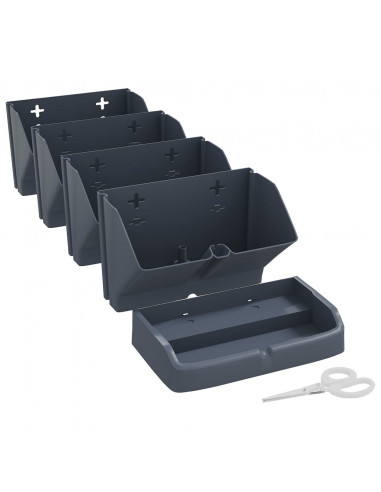 Set per Piante Giardino Verticale 4 pz Antracite Polipropilene