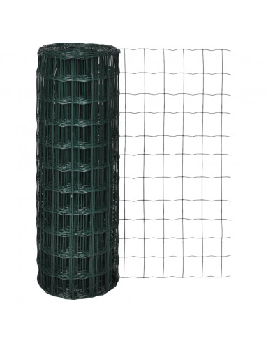 Recinzione Europea in Acciaio 25 x 1,2 m Verde