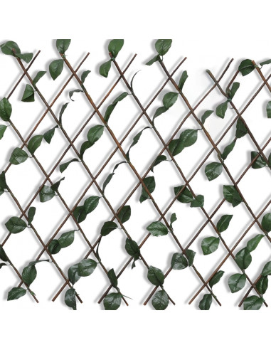 Recinto in Salice a Traliccio 5 pz Foglie Artificiali 180x90 cm