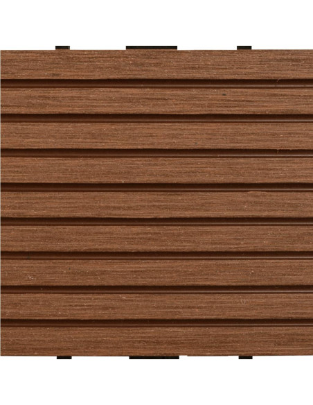 Set piastrelle WPC 30x30cm 11pz per 1,00m² marrone