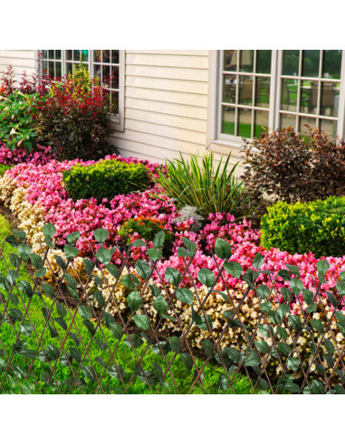 Recinto in Salice a Traliccio 5 pz Foglie Artificiali 180x90 cm