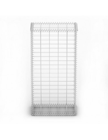 Cesto Gabbione con Coperchio in Filo Zincato 100 x 50 x 30 cm