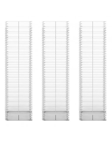 Set Gabbione 3 pz in Filo Zincato 25 x 25 x 100 cm