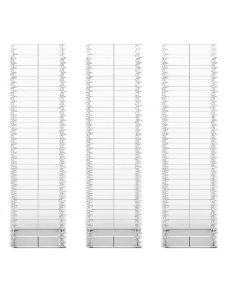 Set Gabbione 3 pz in Filo Zincato 25 x 25 x 100 cm