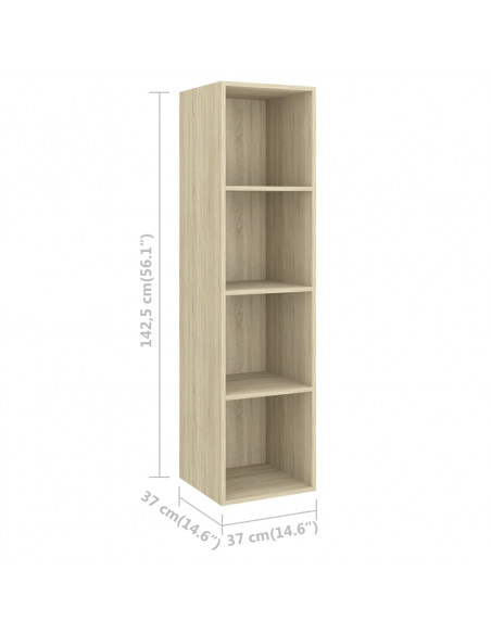 Set Porta TV 3 pz Rovere Sonoma in Truciolato