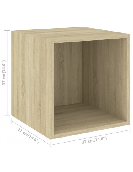 Set Porta TV 5 pz Rovere Sonoma in Truciolato