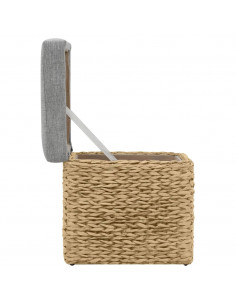 Set Pouf 2 pz in Giunco Grigio