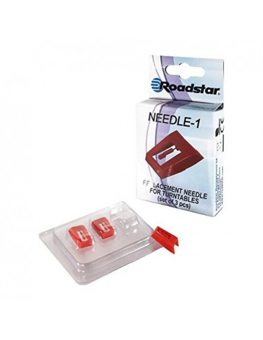 Set puntine giradischi Roadstar NEEDLE1 3 Pack Rosso
